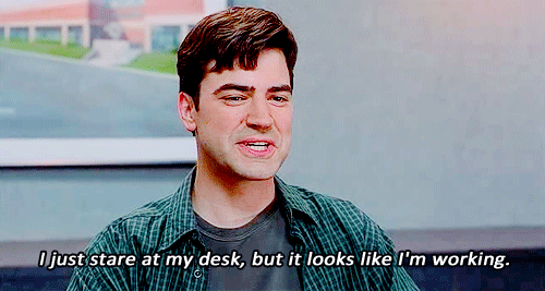 gif office space stare at my desk