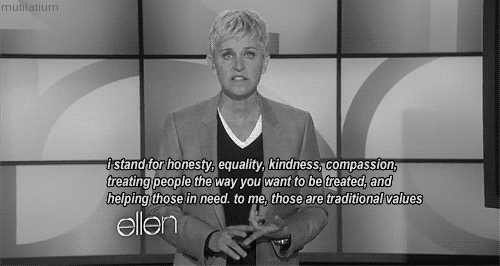 i stand for honesty gif ellen